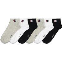 Pack of 6 Pairs of Trainer Socks with Logo in Cotton Mix