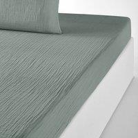 Kumla Plain 100% Cotton Muslin Fitted Sheet