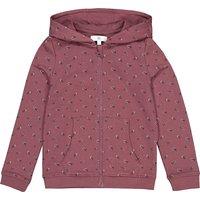 Floral Cotton Mix Hoodie with Zip Fastening