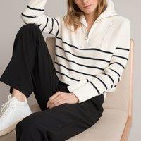 Half Zip Jumper in Cotton Mix