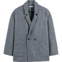 Checked Wool Oversized Blazer, Made in Europe