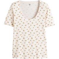 Cotton Mix T-Shirt with Crew Neck and Short Sleeves