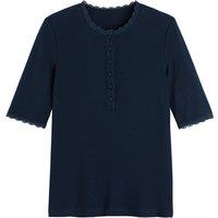 Grandad Collar T-Shirt with Short Sleeves