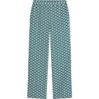 Floral Wide Leg Trousers with High Waist, Length 31"