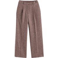 Wool Wide Leg Trousers, Made in Europe, Length 30.5"
