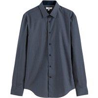 Printed Cotton Poplin Shirt in Regular Fit with Long Sleeves