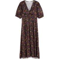 Iconic Floral Midaxi Dress with Short Puff Sleeves