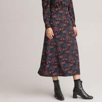 Recycled Floral Midaxi Dress with Puff Sleeves and Low Back