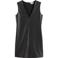 Recycled Sleeveless Mini Dress in Faux Leather
