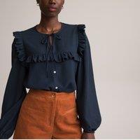 Ruffled Long Sleeve Blouse