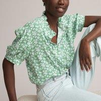 Iconic Floral Ruffled Blouse