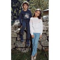 Jacquard Fine Knit Jumper with Crew Neck