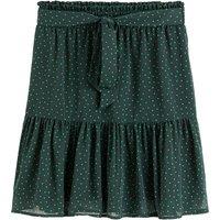 Recycled Ruffled Mini Skirt with Tie-Waist