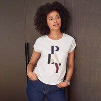 Printed Organic Cotton T-Shirt with Crew Neck and Short Sleeves