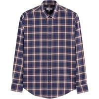 Checked Cotton Shirt in Regular Fit with Button-Down Collar