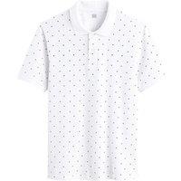 Printed Polo Shirt in Organic Cotton with Short Sleeves