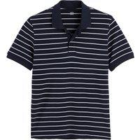 Striped Polo Shirt in Organic Cotton with Short Sleeves