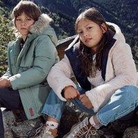 Recycled Warm Hooded Parka with Faux Fur Trim