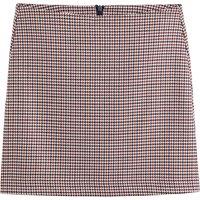 Recycled Straight Mini Skirt in Houndstooth Check