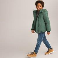 Warm Hooded Padded Jacket in Cotton Mix with Fleece Lining