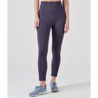 Textured Cropped Leggings in Animal Print