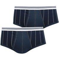 Pack of 2 Crotchless Briefs in Mercerised Cotton Mix