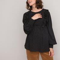Maternity/Nursing Blouse in Polka Dot Print