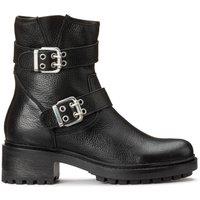 Leather Biker Ankle Boots