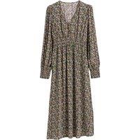 Floral Maternity Midi Dress with Smocked Details