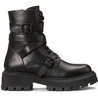 Leather Flat Ankle Boots