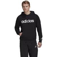 Linear French Terry Hoodie with Logo Print in Cotton Mix