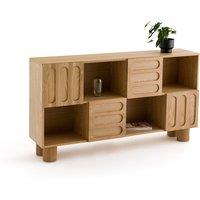 Cannelo, Low Oak Veneered Bookcase L165cm