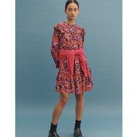 Full Ruffled Mini Dress with Puff Sleeves
