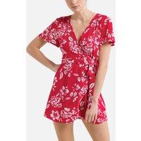 Floral Wrapover Mini Dress