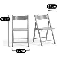 Set of 2 Panni Beech Folding Chairs