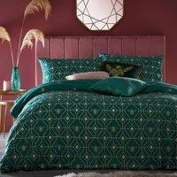 Geometric Bee Cotton Blend Duvet & Pillowcase Set