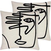 Mono Face Twin Pack Polyester Filled Cushions