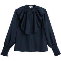 Recycled Ruffled Blouse with Long Sleeves