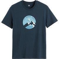 Printed Cotton T-Shirt with Crew Neck, Made in Europe