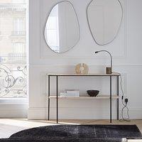 Honorianne Travertine & Metal Console Table