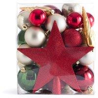 Caspar Box of 33 Christmas Bauble Decorations