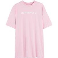 Cotton Shift T-Shirt Dress with Logo Print