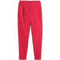 Corduroy Cigarette Trousers with High Waist, Length 28.5"