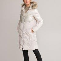 Recycled Padded Puffer Jacket with Hood and Zip Fastening