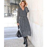 Recycled Midi Dress in Tribal Print