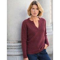 Recycled Fine Knit Jumper with V-Neck