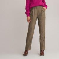 Straight Herringbone Trousers, Length 30.5"
