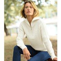 Recycled Half Zip Jumper in Chunky Knit