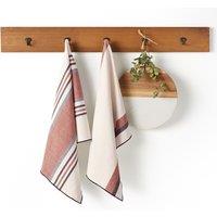 Set of 2 Onya Striped Thick Woven-Dyed 100% Cotton Tea Towels