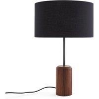Noyana Walnut, Metal & Cotton Table Lamp